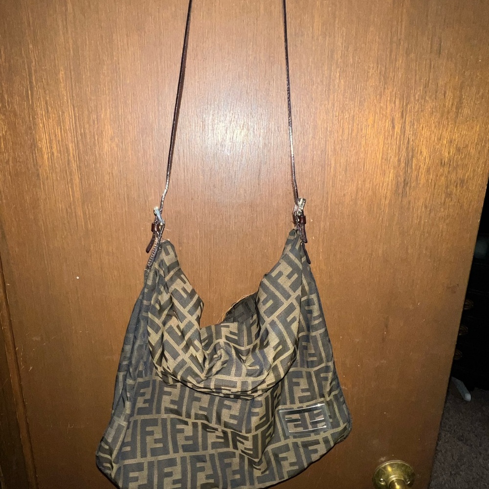 Fendi Tan and Brown Shoulder Bag